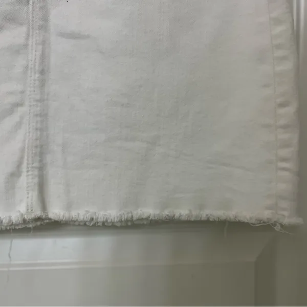 J Crew Mercantile White Denim Mini Skirt Size 2 - Image 7