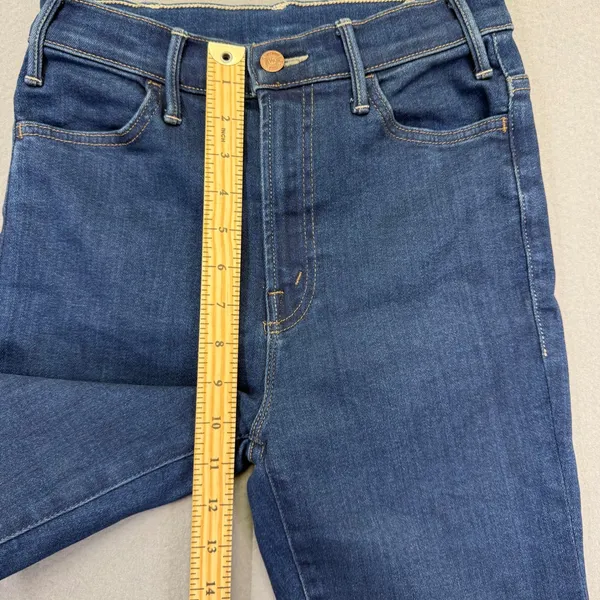 Mother The Hustler Ankle Jeans‎ Womens 25 Dark Wash High Rise Flare Denim Blue - Image 6
