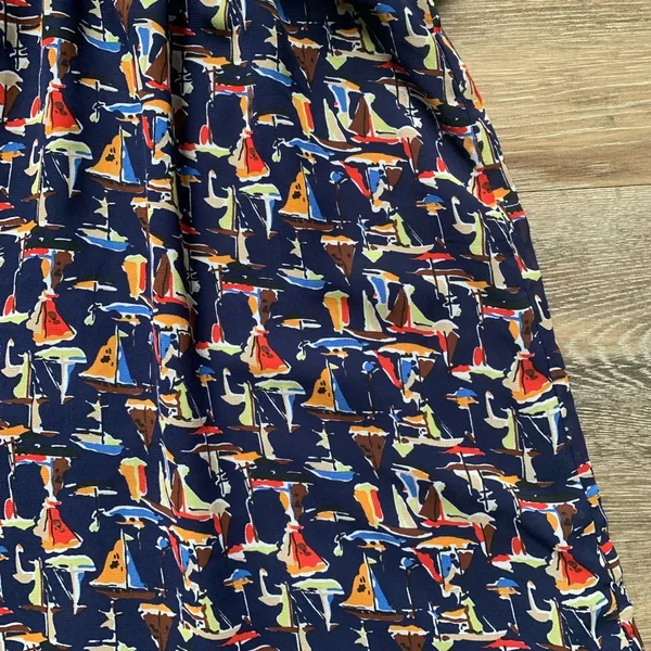 THML Navy Blue Sailboat Halter Mini Dress S - Image 2