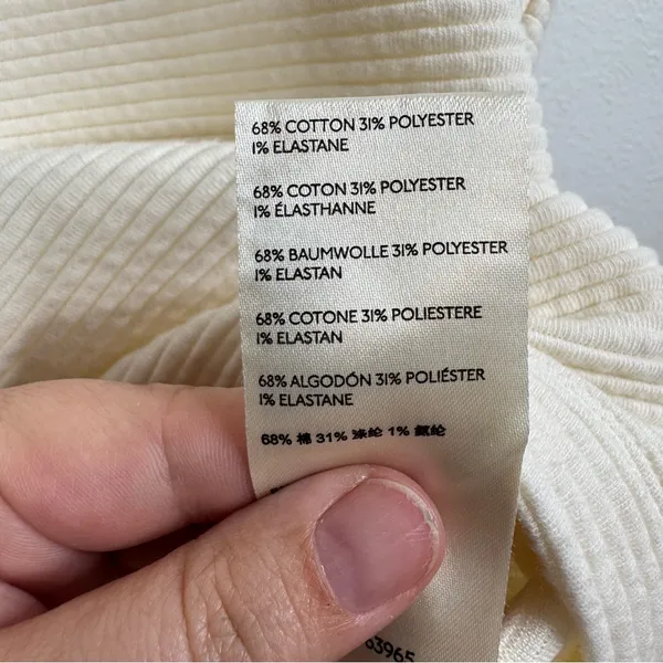 Maeve by Anthropologie‎ Cream Long Sleeve Textured Top Size Small - Image 4