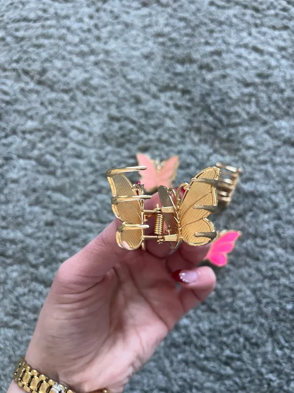 4 butterfly clips Pink - Image 3