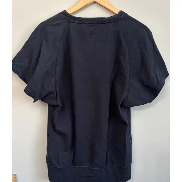 Nike Black Top Womens S Short Sleeve V Neck Drawstring‎ Pocket Casual Comfy - Image 5