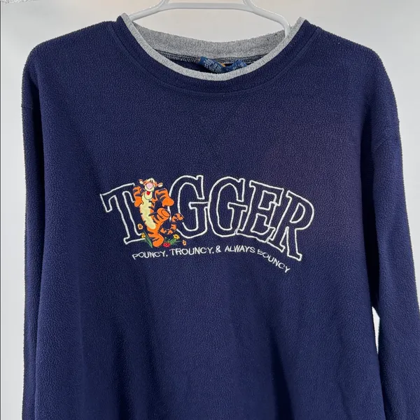 Pooh Disney fleece Tigger embroidered fleece pullover vintage plus size 26w/28w - Image 4