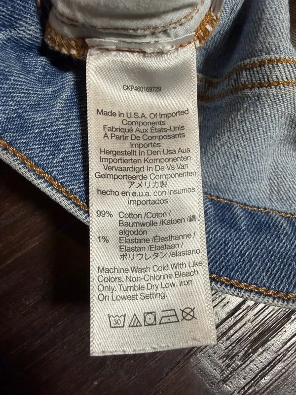 Madewell The Perfect Vintage Jean 26P Light Wash High Rise Straight Raw Hem Jean - Image 6