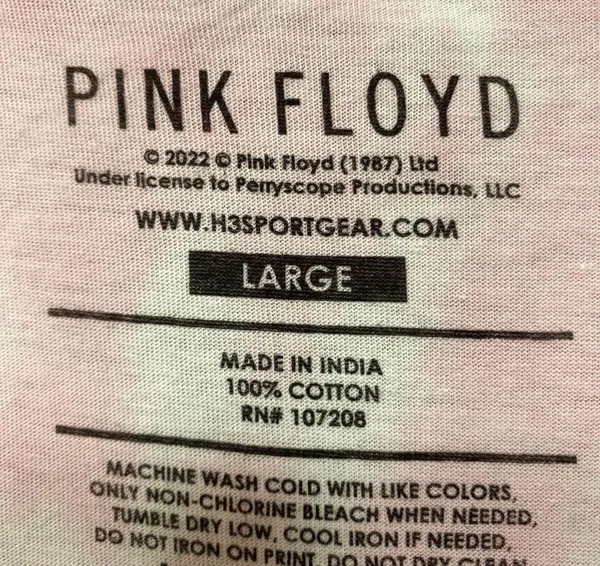 Pink Floyd Dark Side of the Moon Psychedelic Band Tie Dye large - Image 4