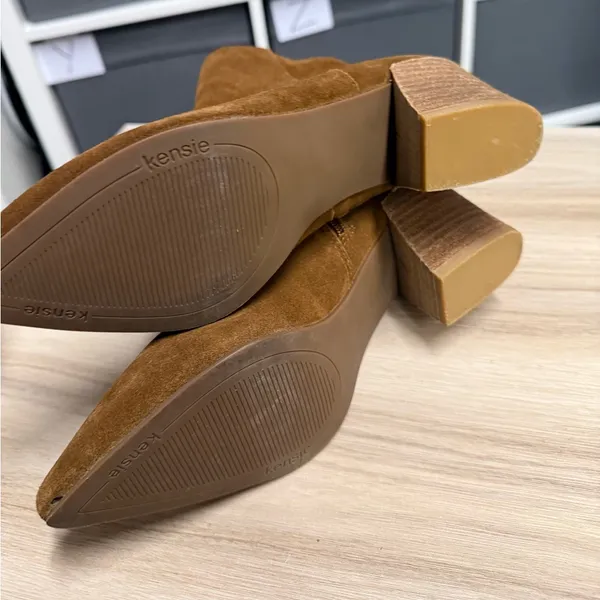 Kenzie Lyden Brown Suede Pointed Toe Ankle Booties Chelsea Boots - Image 7