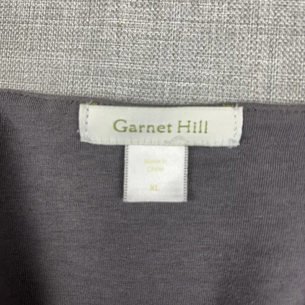 Garnet Hill Dress Womens XL Gray V-Neck Empire Waist Jersey A-Line Knee Length - Image 3