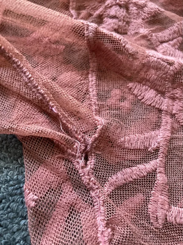 Dusty Rose Lace Cardigan - Image 3