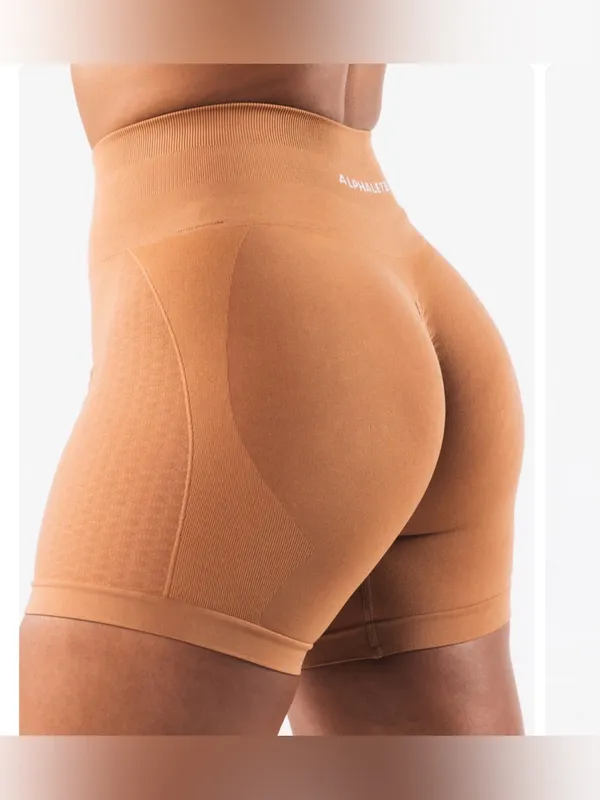 Alphalete CONTOUR ULTRAHIGH RISE SHORT Seamless Scrunch Short Bike Sz 2/XS - Image 2