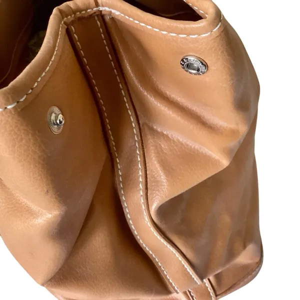 Womens Vegan Leather Tote Tan - Image 2