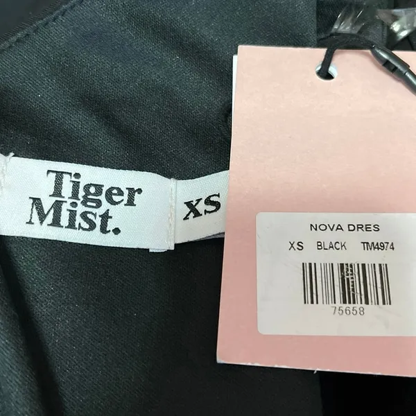 NEW Tiger Mist Nova Black One Shoulder Cutout Long Sleeve Mini Bodycon Dress XS - Image 4