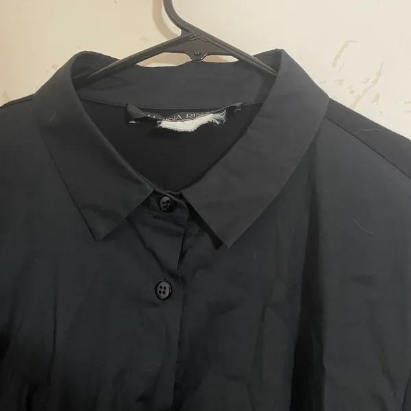 Collared Silk Button Down Blouse - Image 7