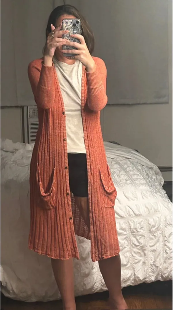 Free People Coral Long Duster Cardigan - Image 2