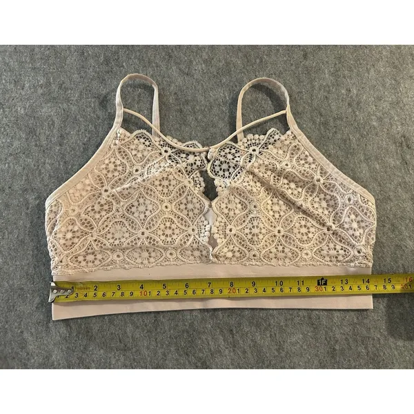 Auden Blush Pink Lightly Lined Lace Bralette XL, Soft Girl Romantic Feminine - Image 5