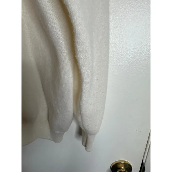 Vintage The Scotch House Lambswool Cardigan Cream Gold Buttons Scotland M/L - Image 4