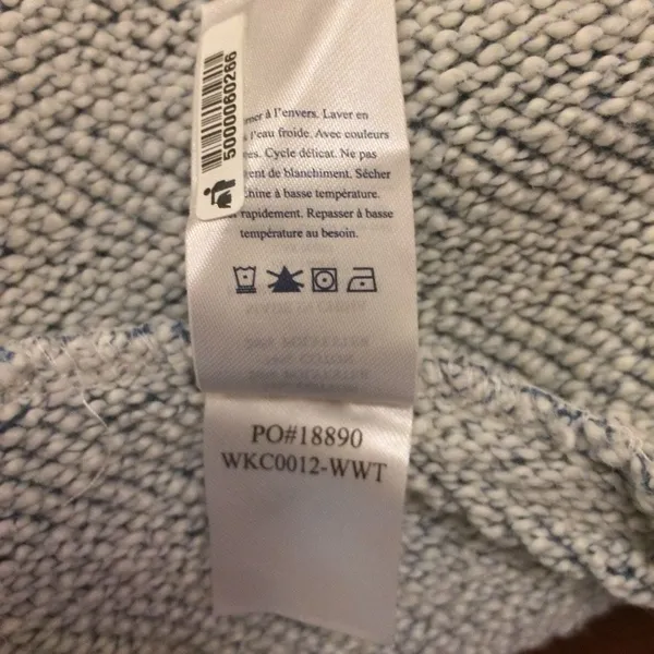 Faherty Whitewater Hoodie pull over blue and white medium - Image 8