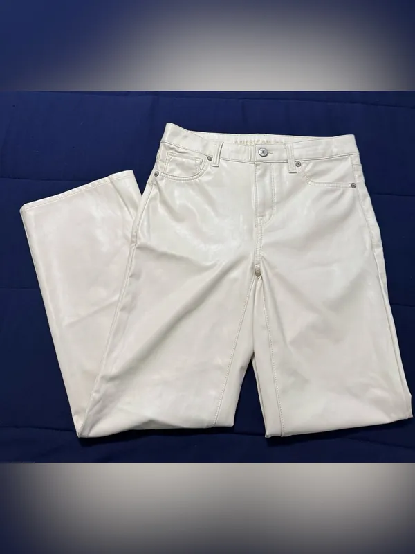American Eagle Outfitters (AEO) Kick Boot Faux Ankle Leather Pants Sz 2 - Image 3