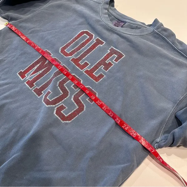 Ole Miss Comfort Colors Crewneck Pullover Size XXL - Image 3