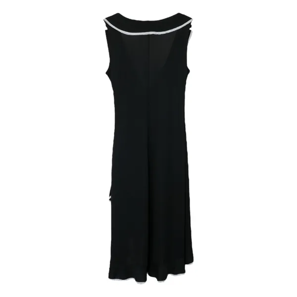 Vintage 90s Taboo Black & White Ruffle Cocktail Dress - Image 4