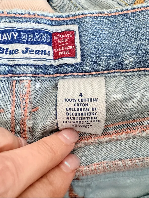 Vintage Old Navy Ultra Low Rise Jeans Sz 4 - Image 9
