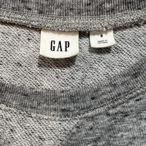Gap Womens Sweatshirt dress crewneck Raglan sleeve Sm Gray - Image 6