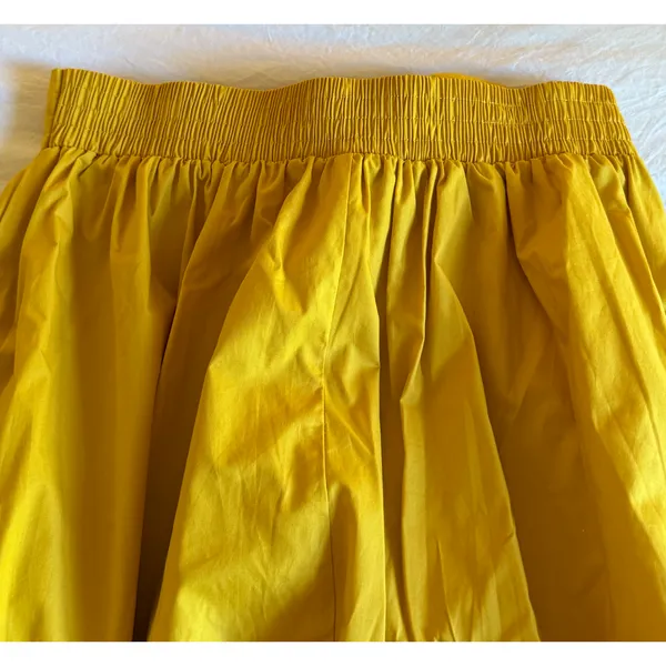 CQ by CQ Maxi Skirt Womens Size M Mustard Yellow Floral Ruffles High Low Boho - Image 11