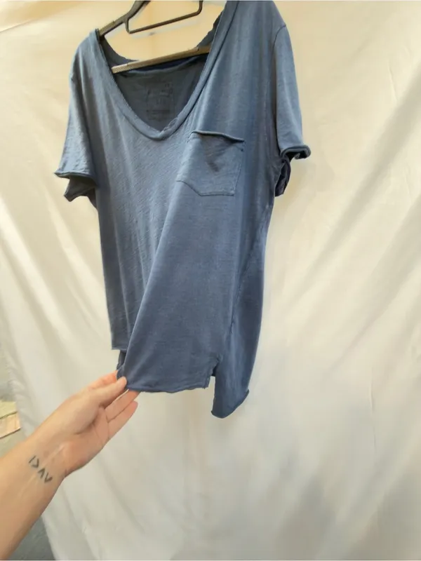Free People We the Free Scoop Neck Pocket Tee size Large - Image 4