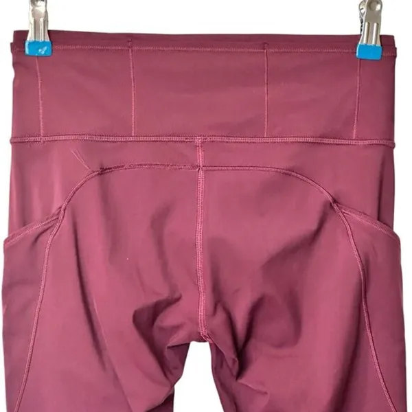 Lululemon Fast Free High Rise Legging Sz 6 Burgundy‎ LW5CFSS - Image 11