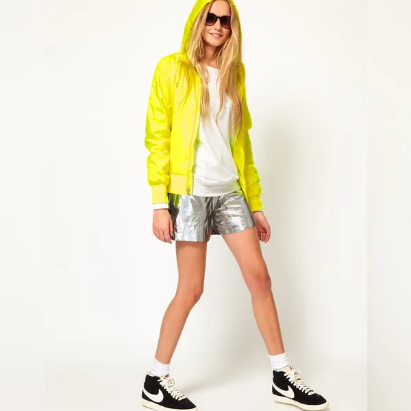 Nike “Windrunner” y2k rain‎ jacket – neon yellow, Small - Image 2