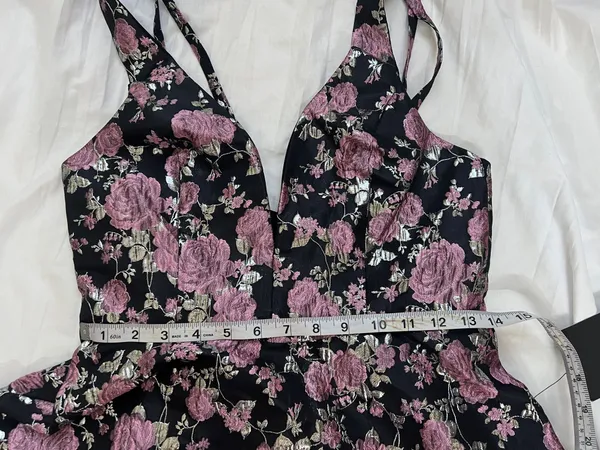 Lulus Beauty of Botany Black Floral Jacquard Skater Dress - Image 9