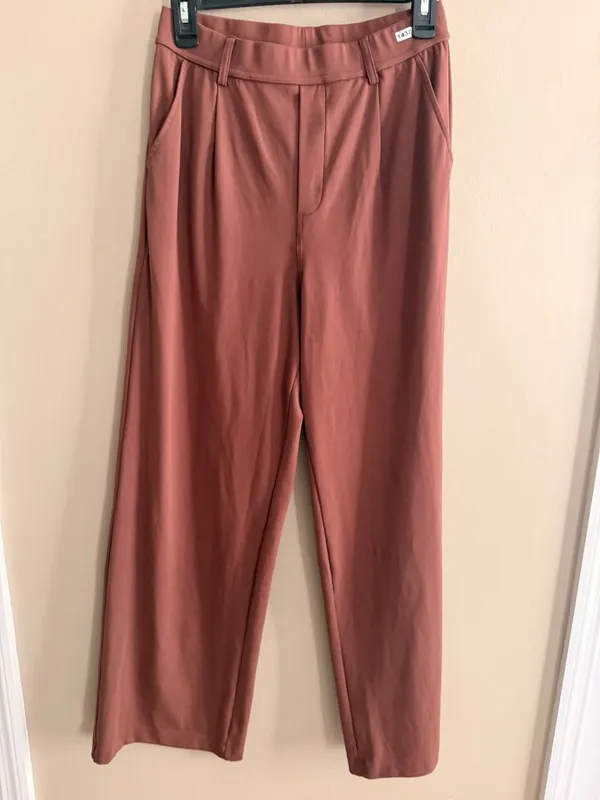 Halara Small Flex™ DayStretch High Waisted Work Flare Pants - Red Mahogany Small - Image 6