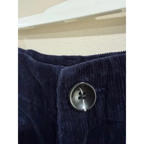 Quince Organic Stretch Corduroy Cropped Wide Leg Pants Navy Blue Size 4 - Image 5