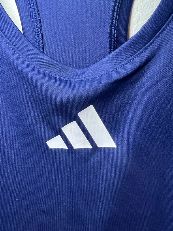 Adidas Utility Singlet Tank Top Shirt Navy Blue Lightweight Running NEW Sz Small - Image 4