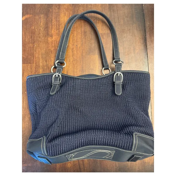 The Sak navy crocket tote shoulder bag - Image 2