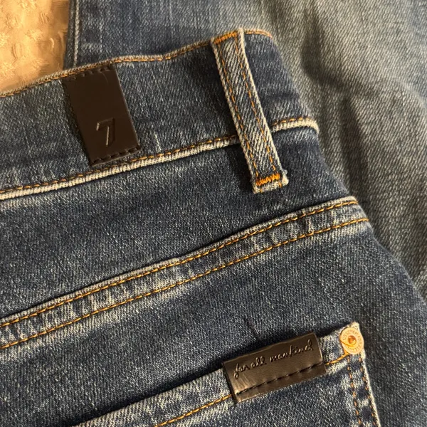 7 For All Mankind Dark Blue Bootcut Jeans - Image 6