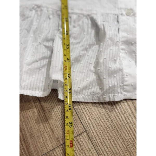 Tommy Hilfiger Womens Size 2‎ White Swiss Dot Long Sleeve Tie Waist Shirt Dress - Image 6