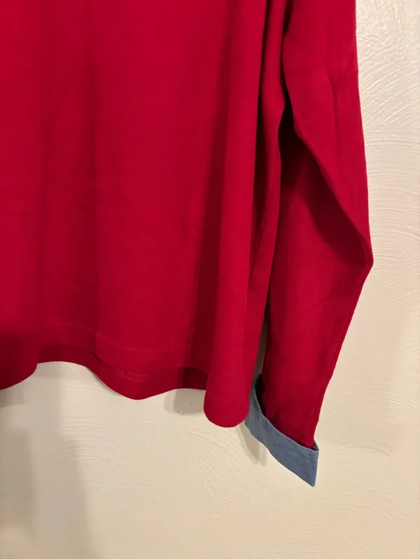 Breckenridge Cardinal Embroidered Layered Sweater Shirt XL Red - Image 6