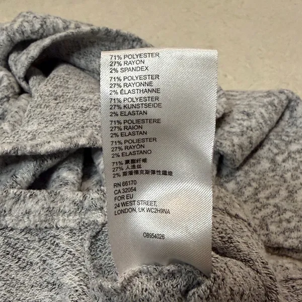 Saturday Sunday for Anthropologie Grey White Print Boxy Crop Sweater Top Size M - Image 7