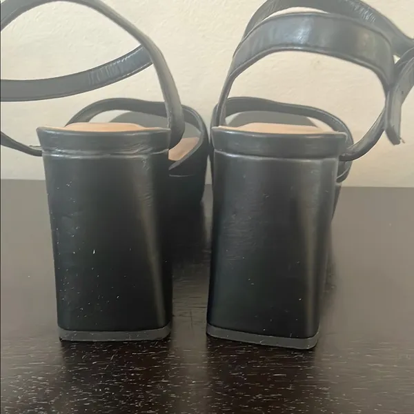 A New Day Black Platform Sandals with Ankle Strap - Image 4