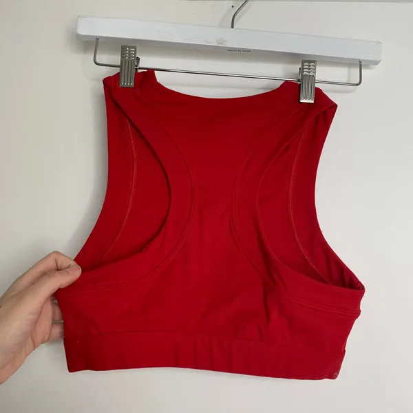 Set Active x Justine Skye Red High Neck Sports Bra Top Womens Small Apple Red - Image 3