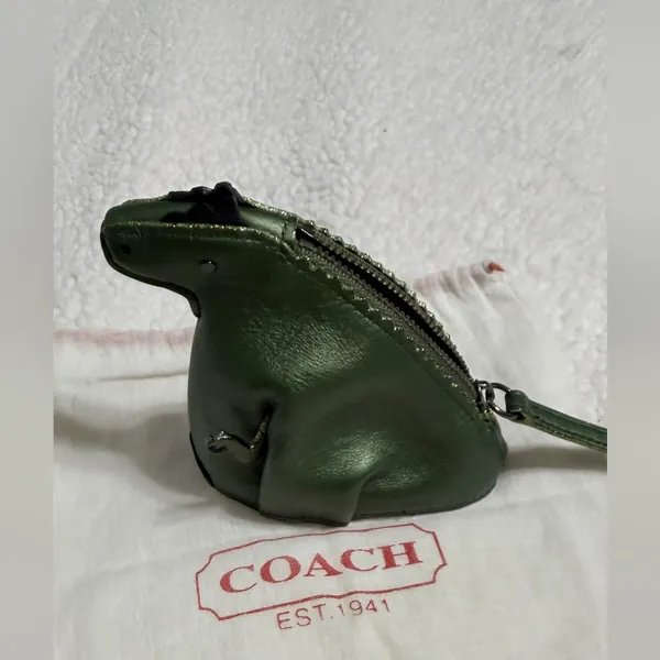 Coach Green Rexy Dinosaur Coin Purse Bag Charm - Image 5