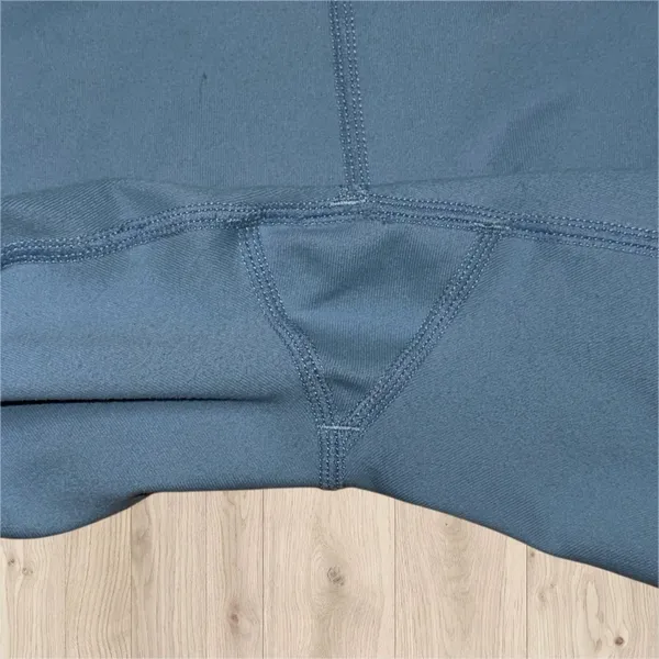 Fabletics High Waisted Powerhold Baby Blue Logo Stripe Leggings Women’s Medium - Image 5