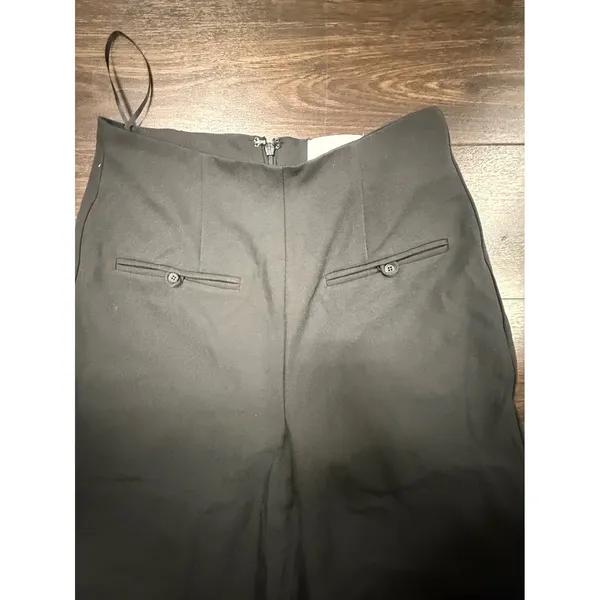 MABLE Black High-Waisted Wide-Leg Trousers Women's Size Small - Image 2