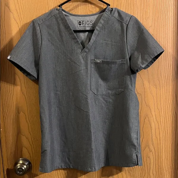 Figs Women's One Pocket Catarina Graphite Gray Scrub Top XS‎ - Image 2