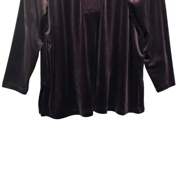 Pure Jill Womens Velvet Tunic XL Purple Whimsigoth Earthy Moody‎ Romantic Boho - Image 5