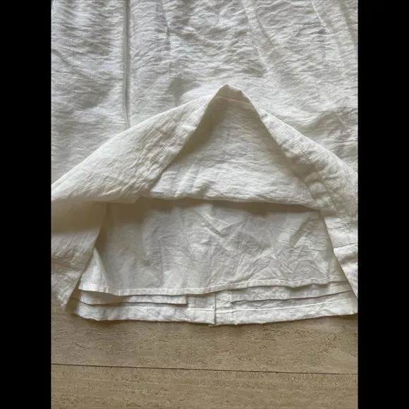 FRNCH Paris White button front Short Sleeve mini dress size small‎ - Image 6