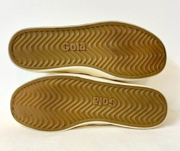 Gola Women’s Vegan Gola Classics Coaster Off White/Off White/Gold Size 7 - Image 12