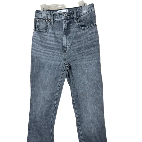 Abercrombie & Fitch Jeans Womens Size 24 Dark‎ Grey 90s Straight Ultra High Rise - Image 2