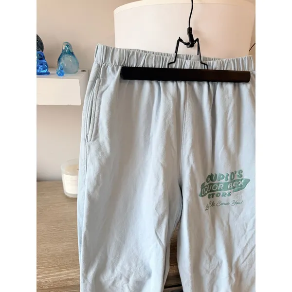 Boys Lie Sweatpants Womens Light Blue Size‎ Medium Cupid's Liquor Box Store - Image 2