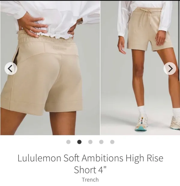 Lululemon Soft Ambitions High Rise Shorts Trench - Image 2